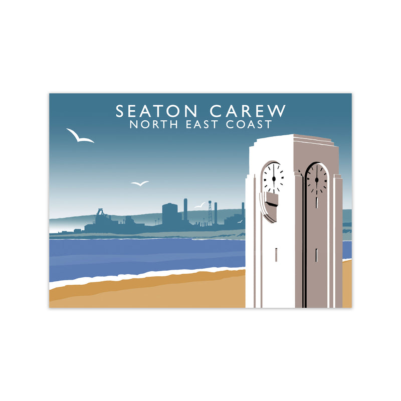 Seaton Carew North East Coast Travel Art Print by Richard O'Neill Print Only
