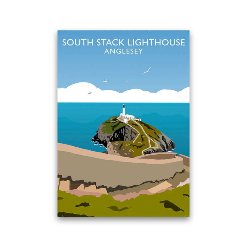 South Stack Lighthouse Anglesey Travel Art Print by Richard O'Neill Print Only