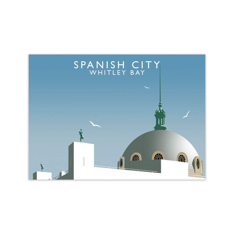 Spanish City Whitley Bay Framed Digital Art Print by Richard O'Neill Print Only