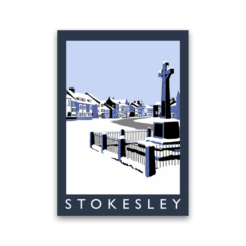 Stokesley In Snow Portrait by Richard O'Neill Print Only