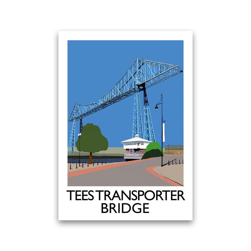 Tees Transporter Bridge Art Print by Richard O'Neill, Framed Wall Art Print Only