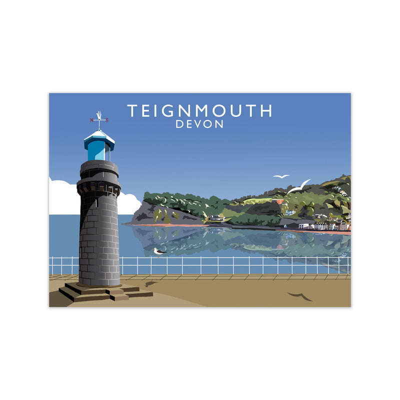 Teignmouth Devon Art Print by Richard O'Neill, Framed Wall Art Print Only