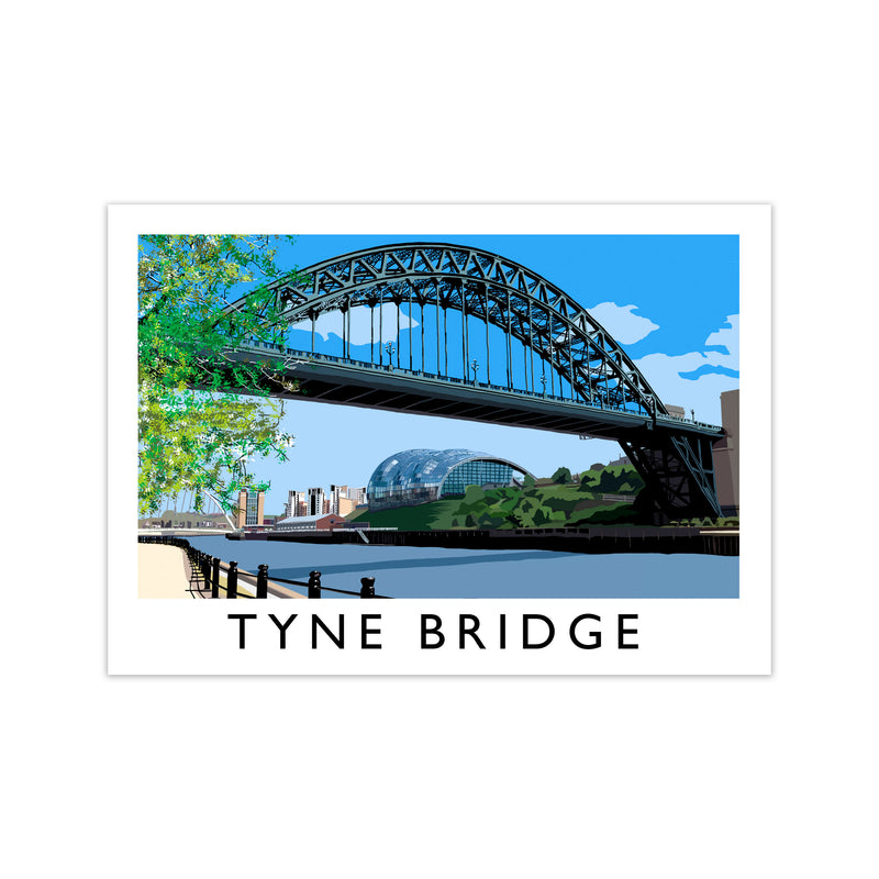 Tyne Bridge Travel Art Print by Richard O'Neill, Framed Wall Art Print Only