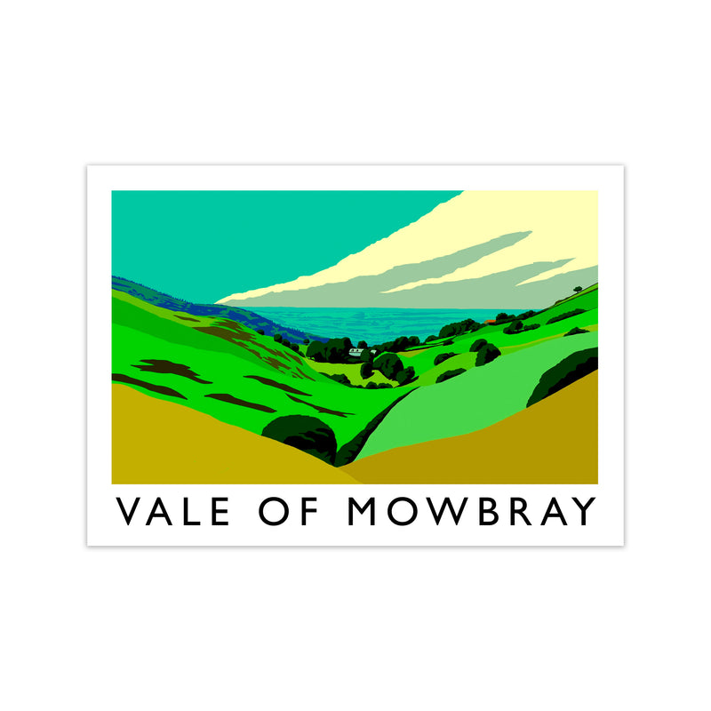 Vale of Mowbray Travel Art Print by Richard O'Neill, Framed Wall Art Print Only