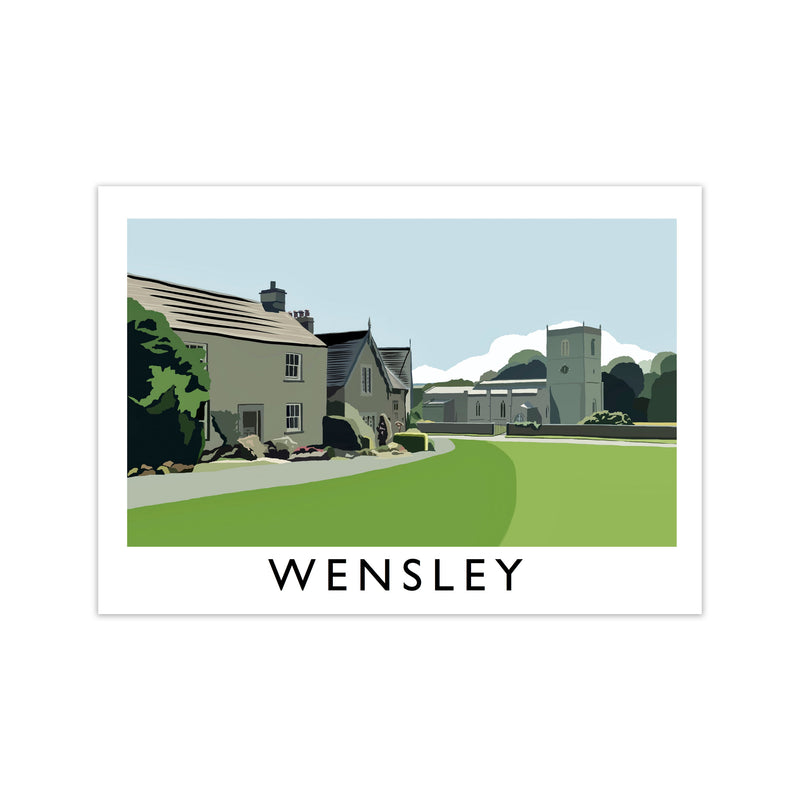 Wensley Travel Art Print by Richard O'Neill, Framed Wall Art Print Only