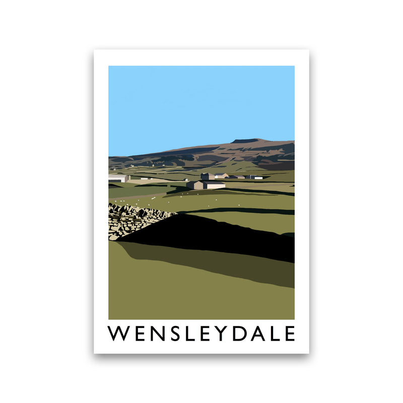 Wensleydale Travel Art Print by Richard O'Neill, Framed Wall Art Print Only