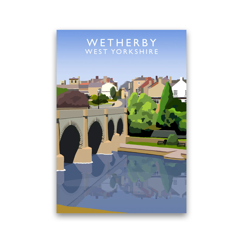 Wetherby West Yorkshire Travel Art Print by Richard O'Neill, Framed Wall Art Print Only