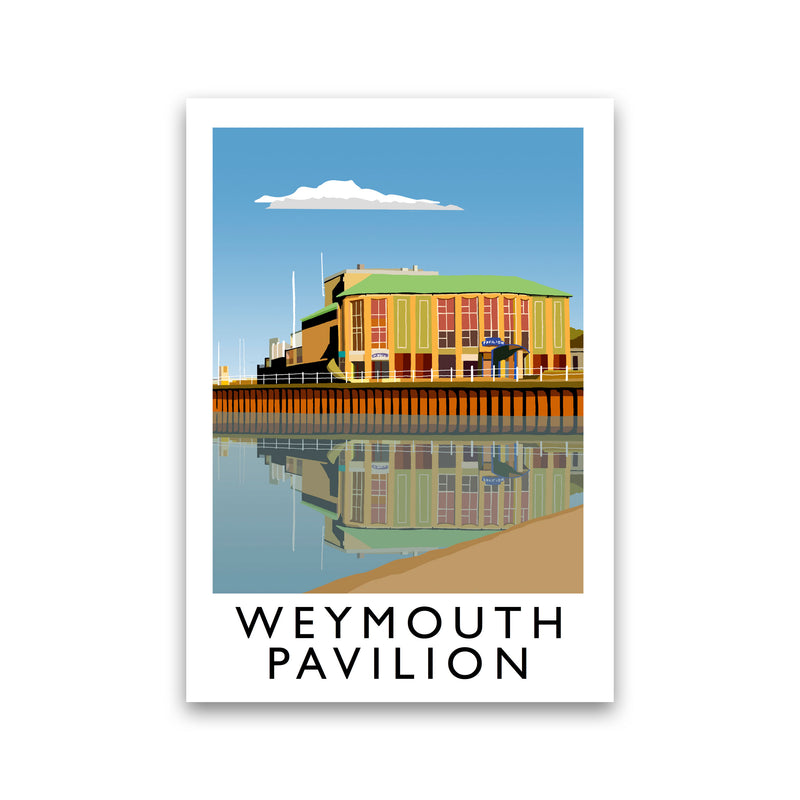 Weymouth Pavilion Travel Art Print by Richard O'Neill, Framed Wall Art Print Only