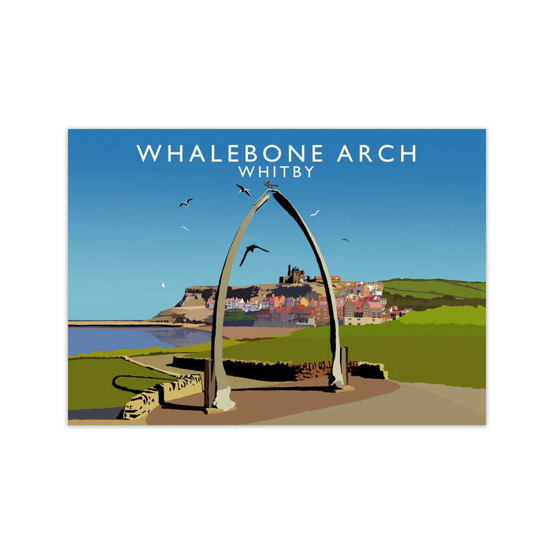 Whalebone Arch Whitby Art Print by Richard O'Neill, Framed Wall Art Print Only