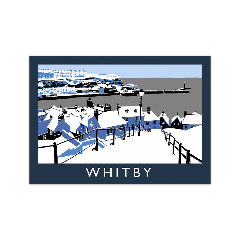 Whitby Travel Art Print by Richard O'Neill, Framed Wall Art Print Only