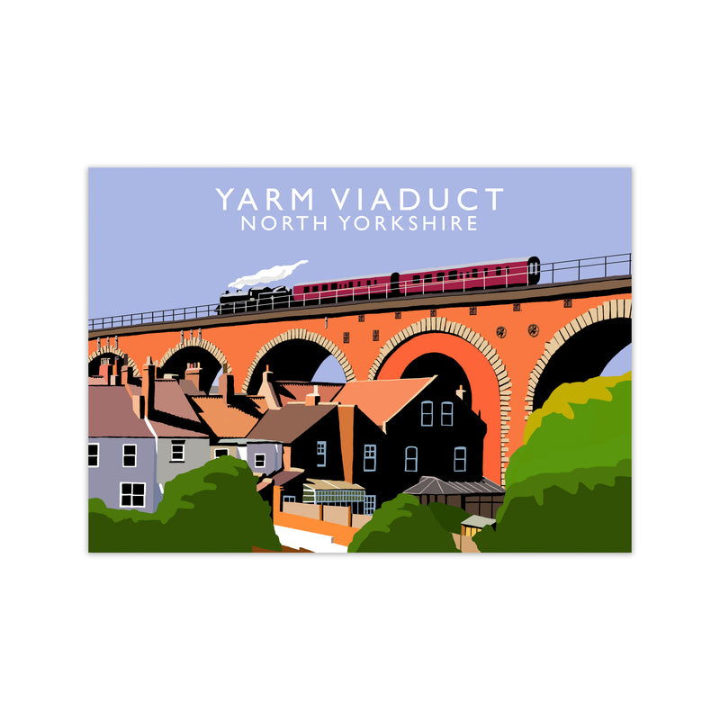 Yarm Viaduct North Yorkshire Travel Art Print by Richard O'Neill Print Only