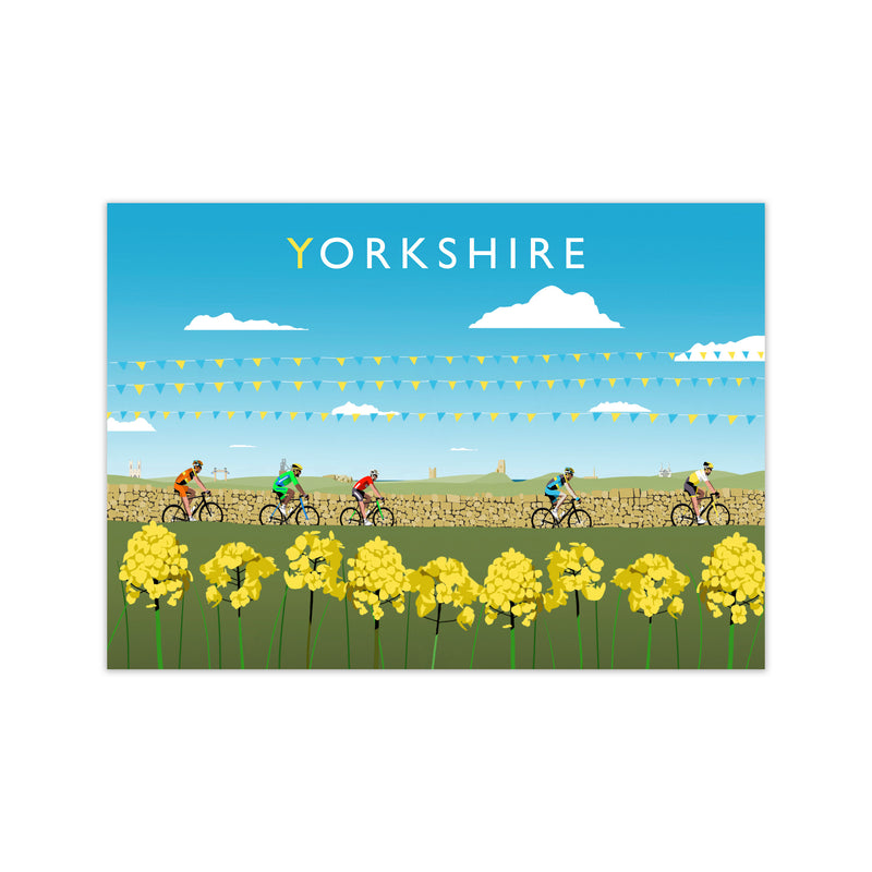 Yorkshire Cycling by Richard O'Neill Print Only