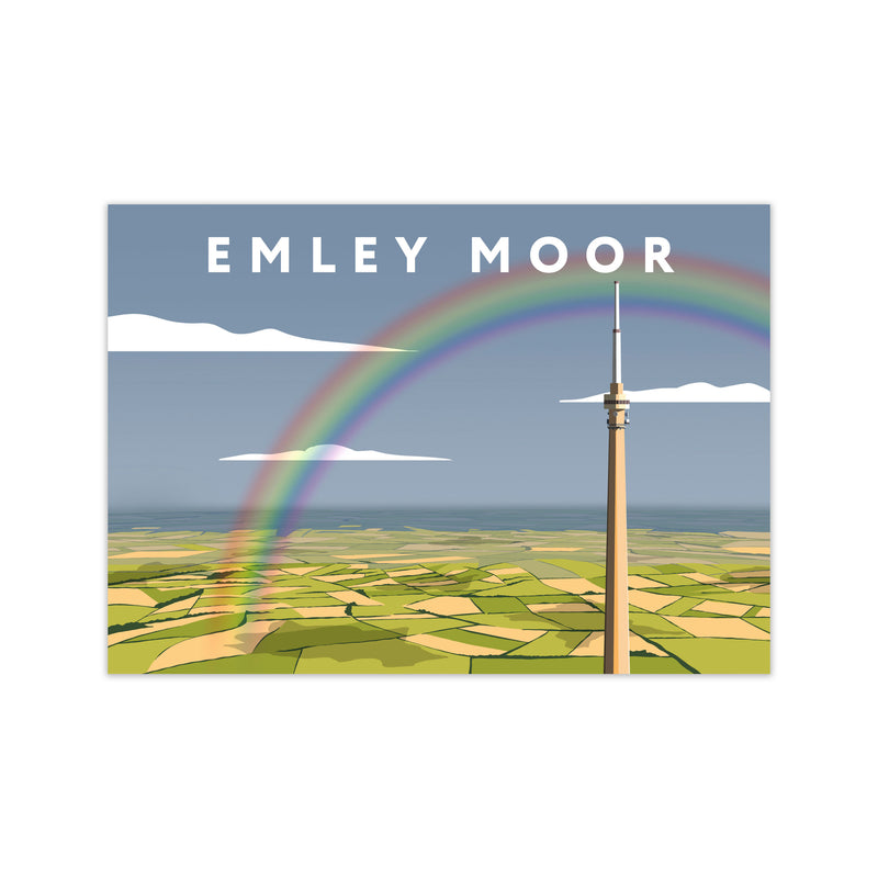 Emley Moor Framed Digital Art Print by Richard O'Neill Print Only