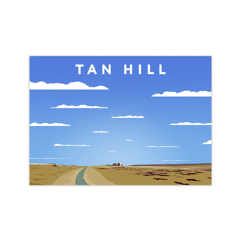 Tan Hill Digital Art Print by Richard O'Neill, Framed Wall Art Print Only