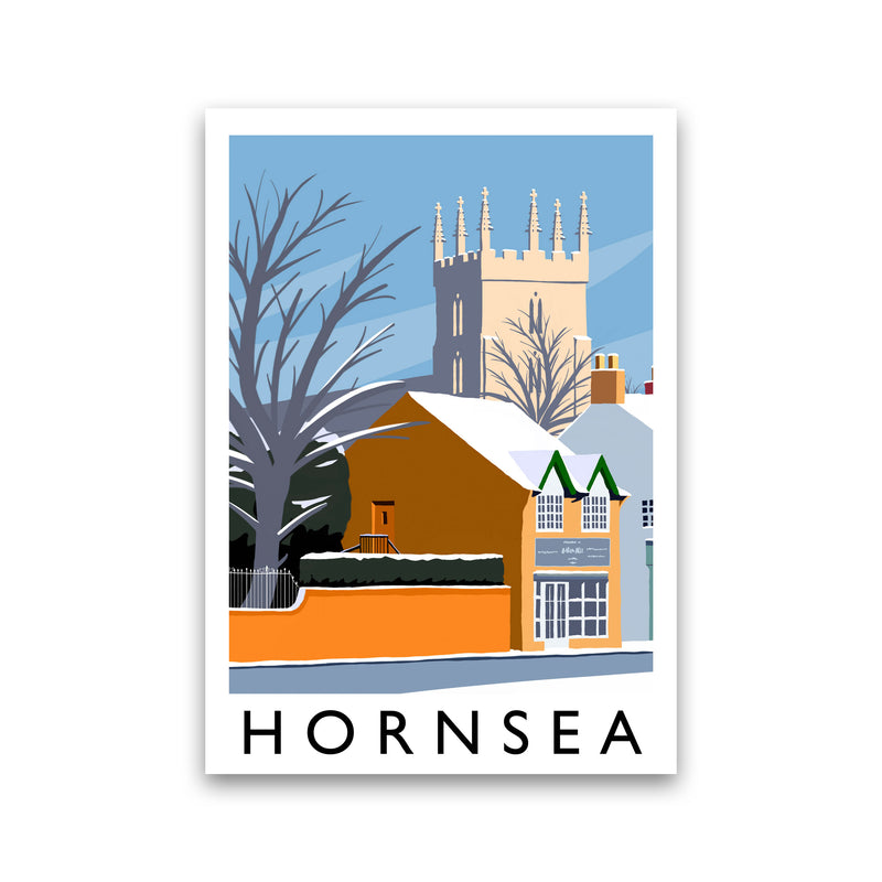 Hornsea (snow) portrait by Richard O'Neill Print Only