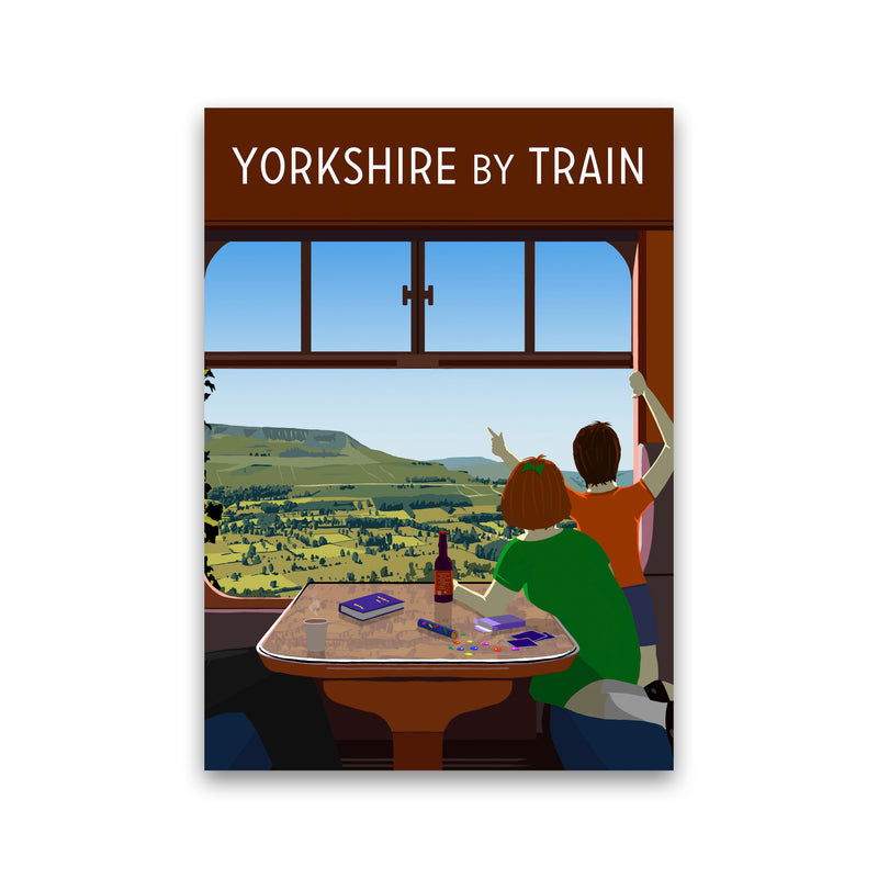 Yorkshire by Train 1 portrait by Richard O'Neill Print Only