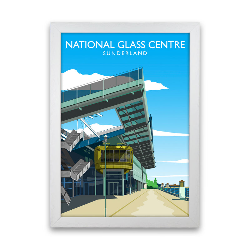 National Glass Centre Travel Art Print by Richard O'Neill White Grain