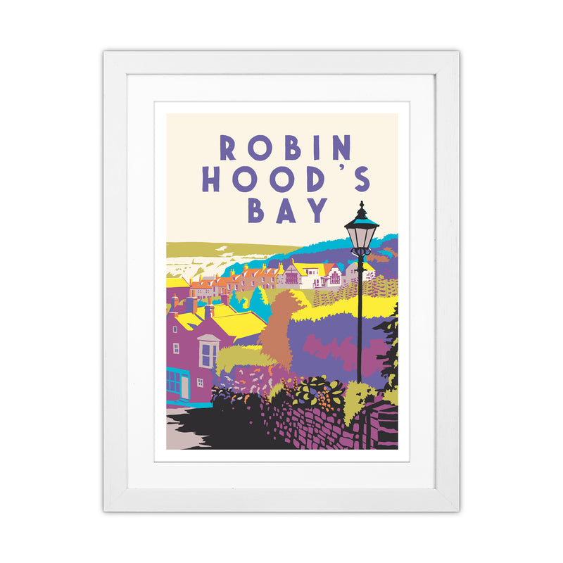 Robin Hood's Bay 2 Portrait Art Print by Richard O'Neill White Grain