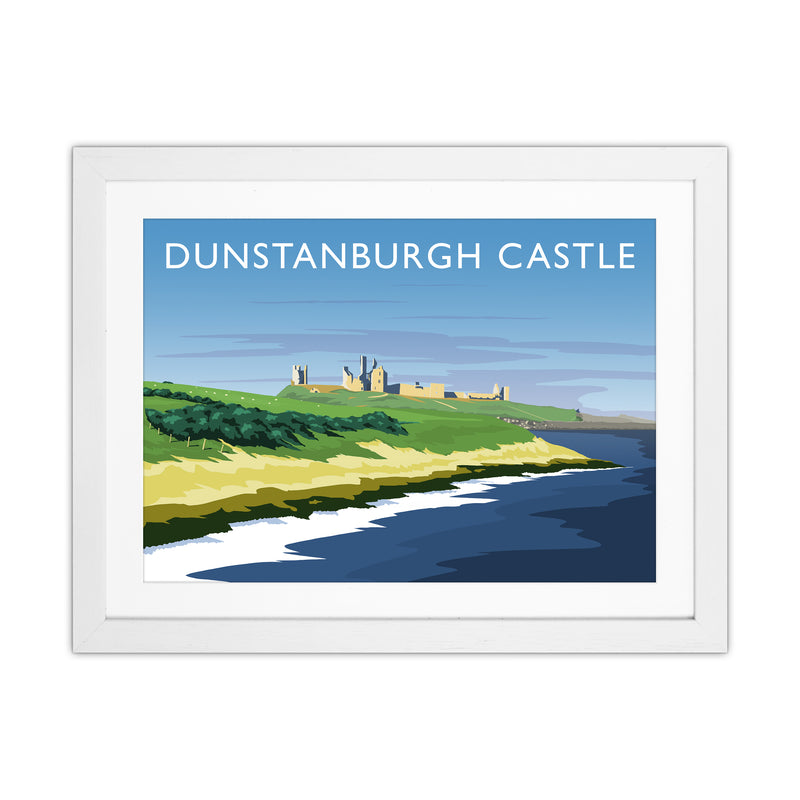 Dunstanburgh Castle Travel Art Print by Richard O'Neill White Grain