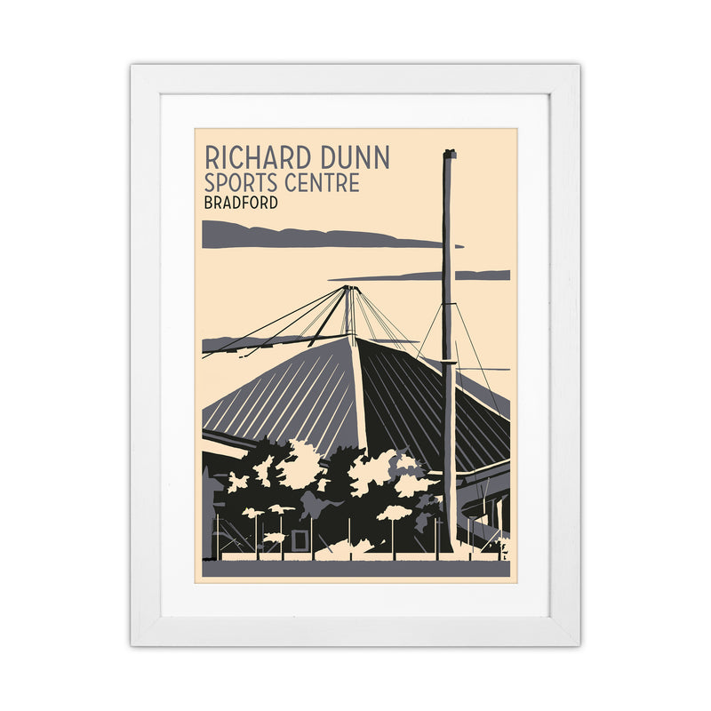 Richard Dunn Sports Centre, Bradford Travel Art Print by Richard O'Neill White Grain