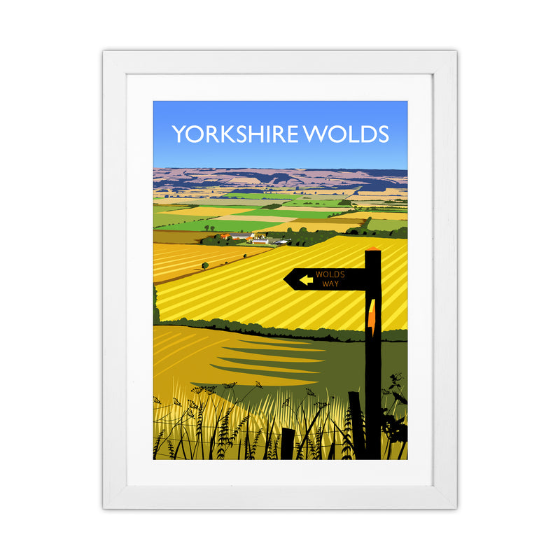 Yorkshire Wolds portrait Travel Art Print by Richard O'Neill White Grain