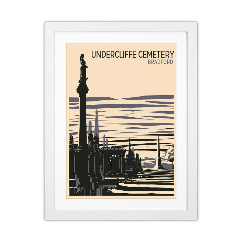 Undercliffe Cemetery portrait copy Travel Art Print by Richard O'Neill White Grain