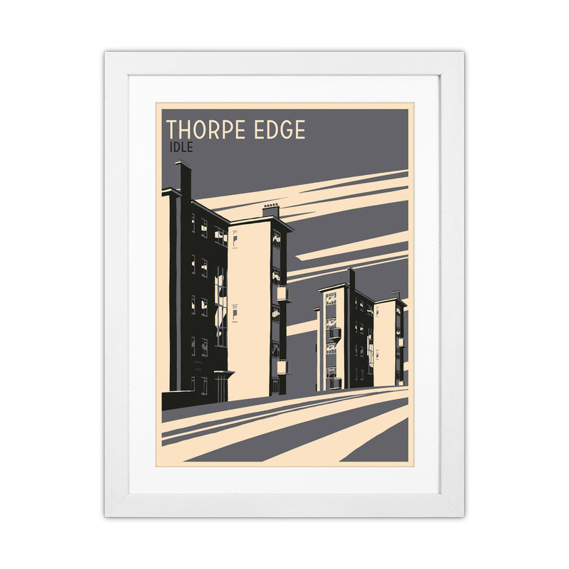 Thorpe Edge, Idle portrait Travel Art Print by Richard O'Neill White Grain
