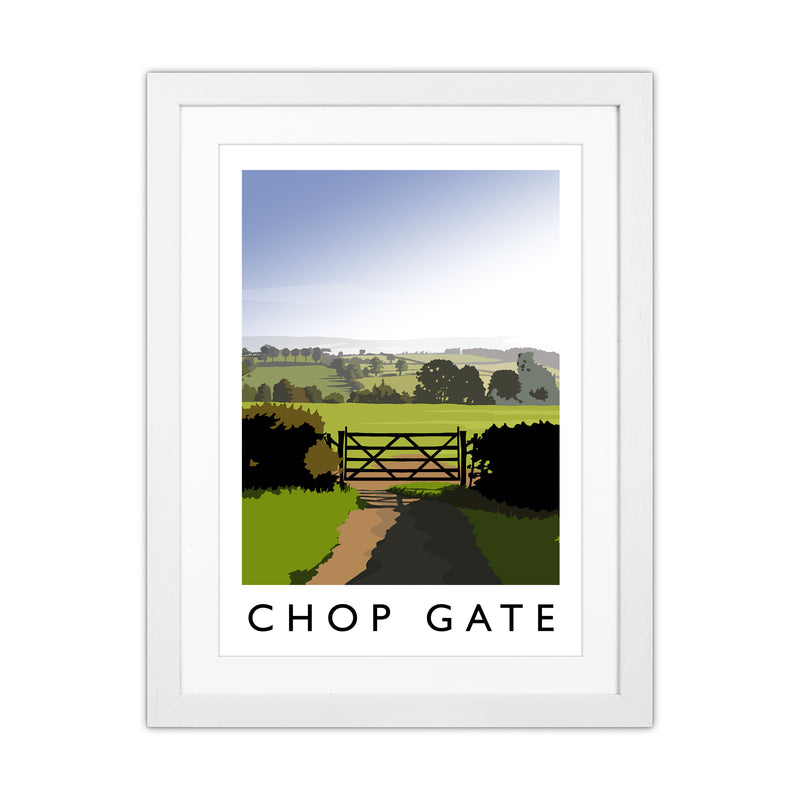 Chop Gate portrait Travel Art Print by Richard O'Neill White Grain
