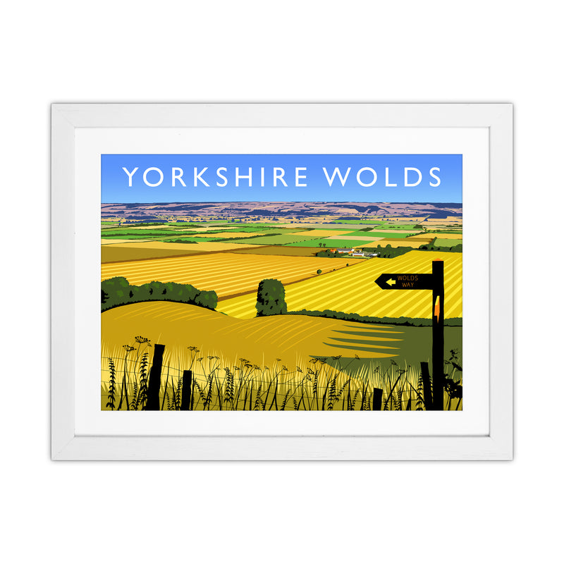 Yorkshire Wolds Travel Art Print by Richard O'Neill White Grain
