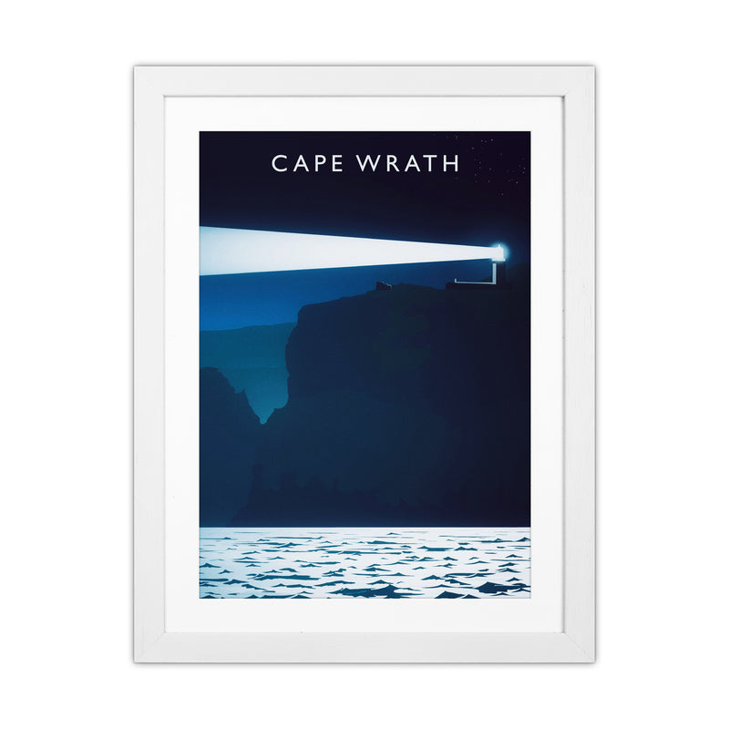 Cape Wrath portrait Travel Art Print by Richard O'Neill White Grain