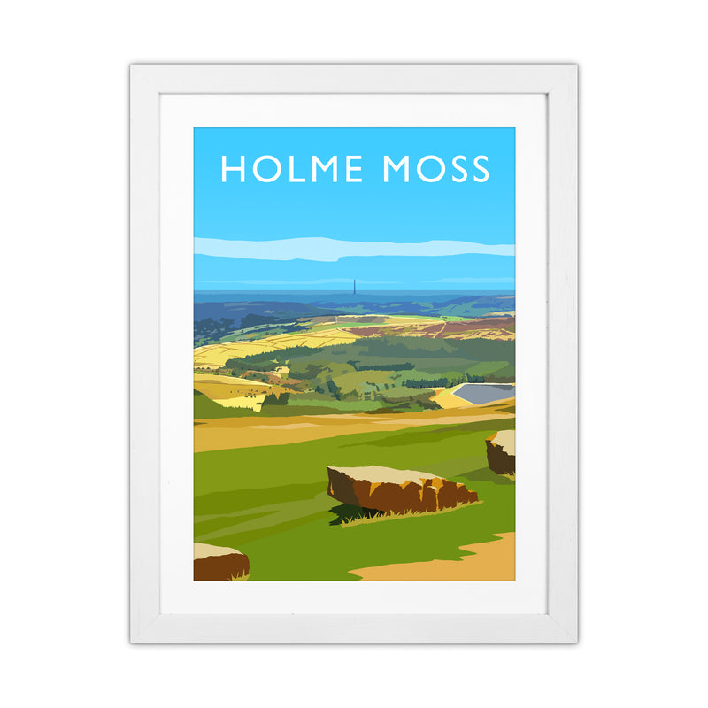 Holme Moss portrait Travel Art Print by Richard O'Neill White Grain