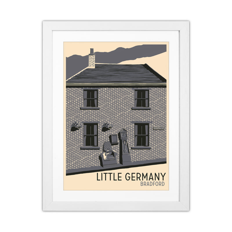 Little Germany, Bradford Travel Art Print by Richard O'Neill White Grain