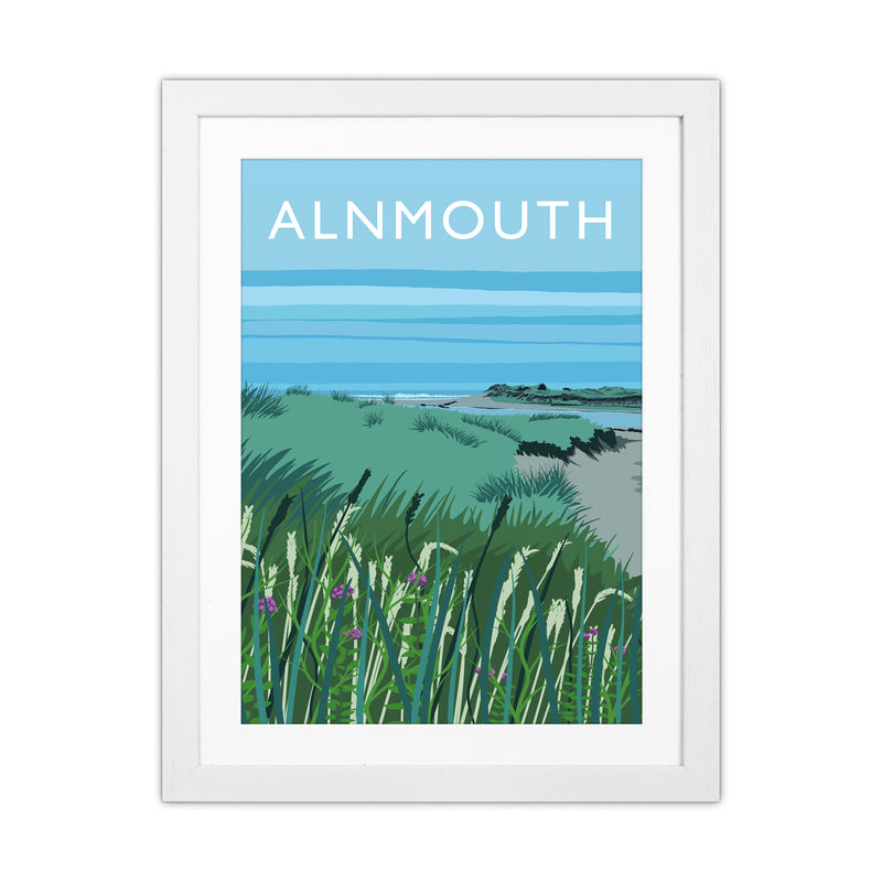 Alnmouth portrait Travel Art Print by Richard O'Neill White Grain