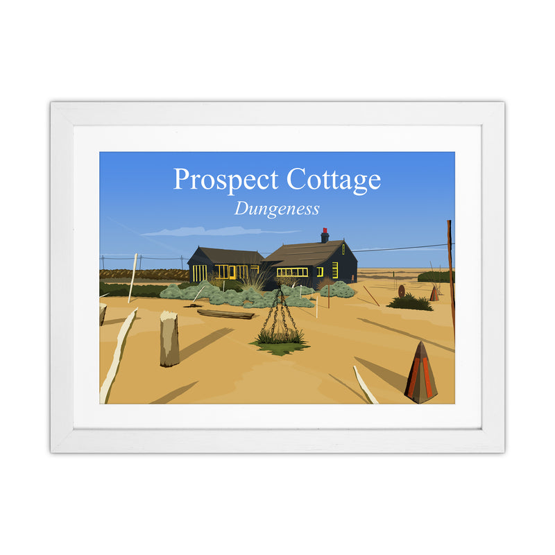 Prospect Cottage Travel Art Print by Richard O'Neill White Grain