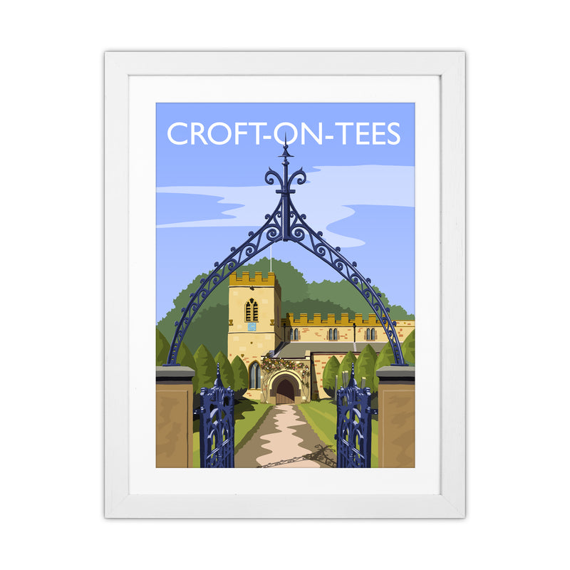 Croft-on-Tees Travel Art Print by Richard O'Neill White Grain