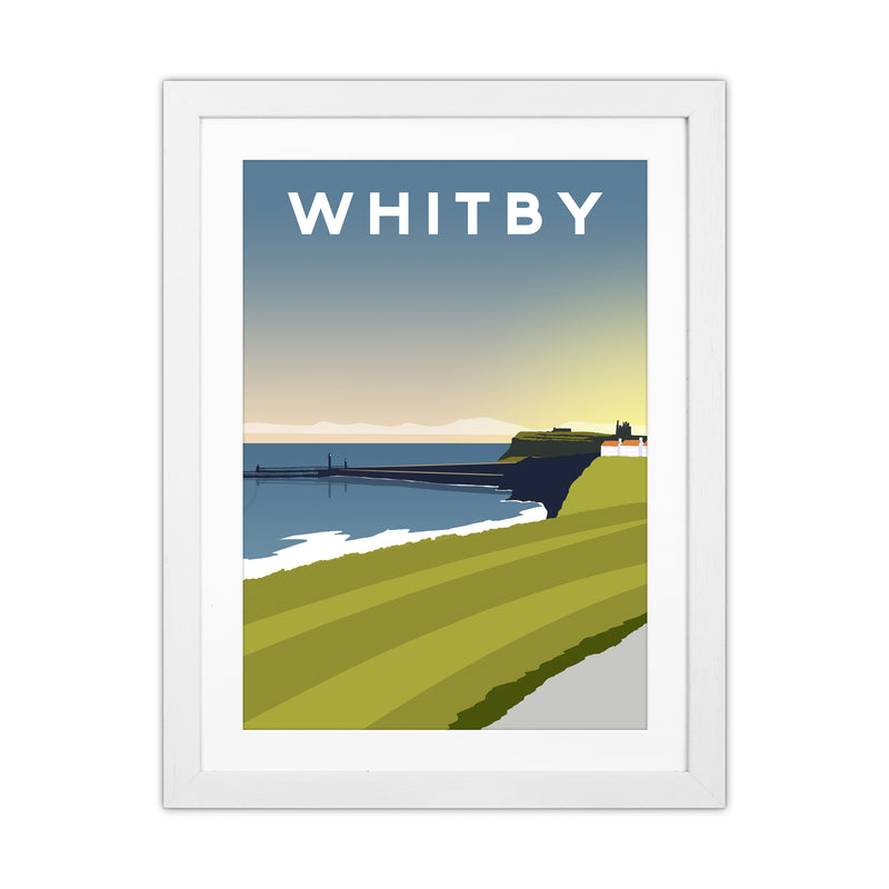 Whitby 5 portrait Travel Art Print by Richard O'Neill White Grain