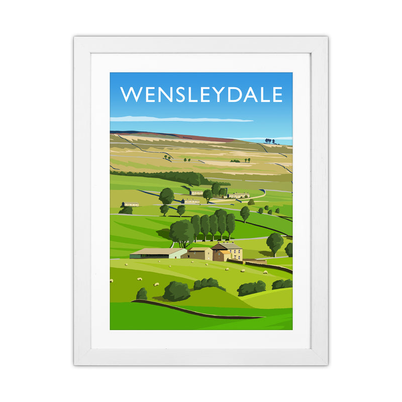 Wensleydale 3 portrait Travel Art Print by Richard O'Neill White Grain