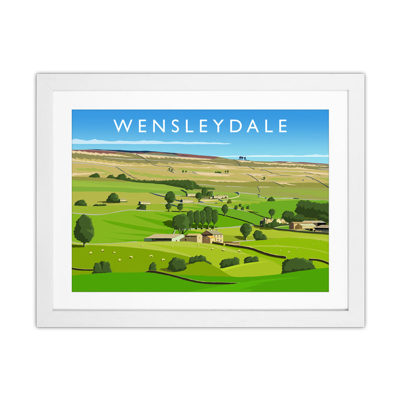 Wensleydale 3 Travel Art Print by Richard O'Neill White Grain