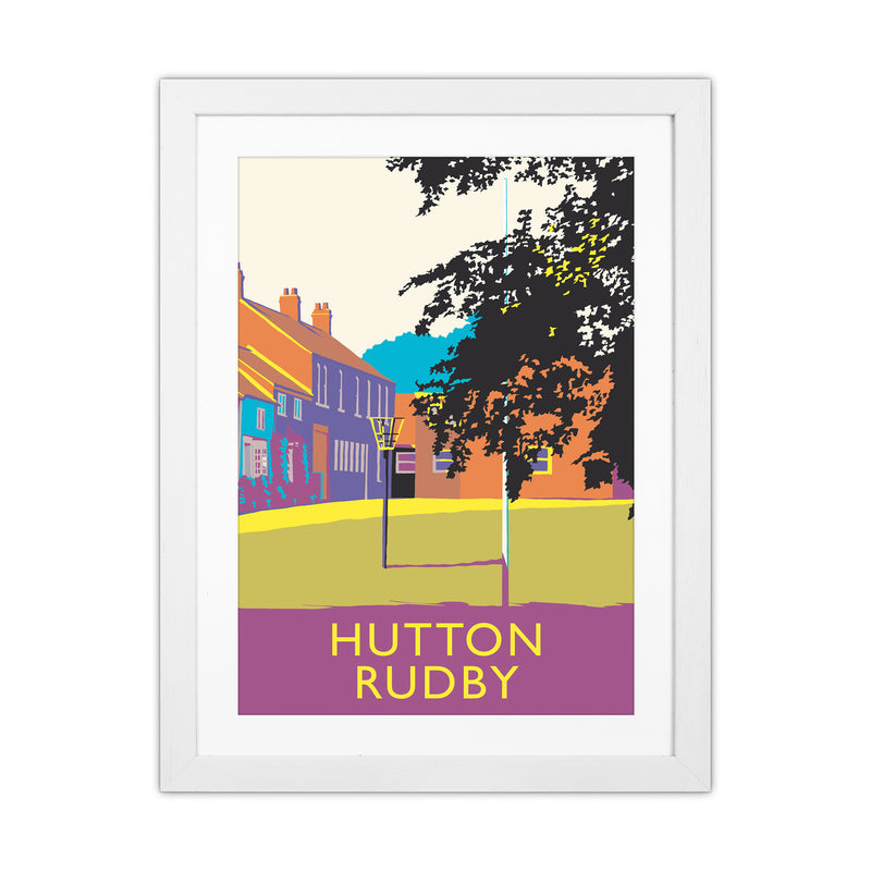 Hutton Rudby portrait Travel Art Print by Richard O'Neill White Grain