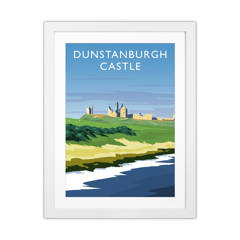 Dunstanburgh Castle portrait Travel Art Print by Richard O'Neill White Grain