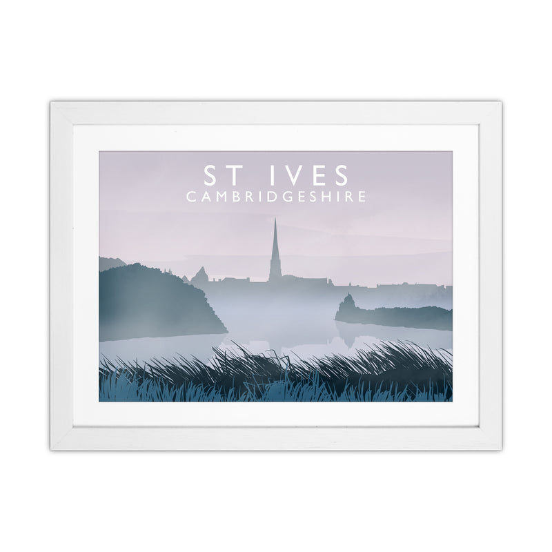 St Ives Travel Art Print by Richard O'Neill White Grain