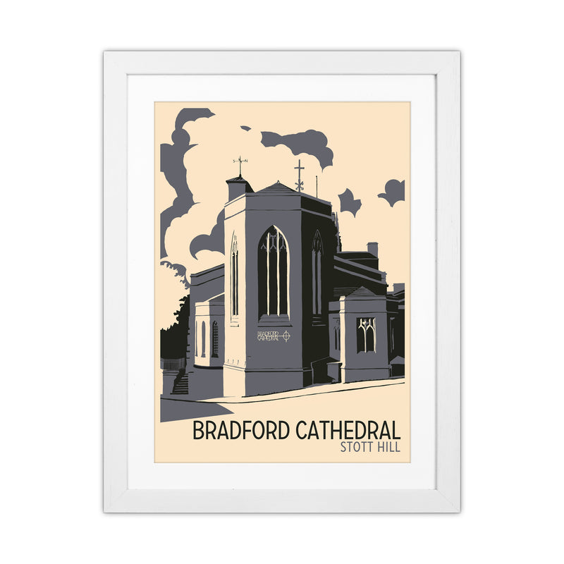 Bradford Cathedral, Stott Hill Travel Art Print by Richard O'Neill White Grain
