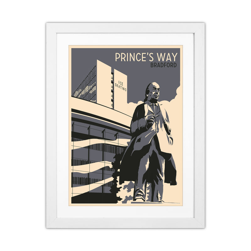 Prince's Way, Bradford Travel Art Print by Richard O'Neill White Grain