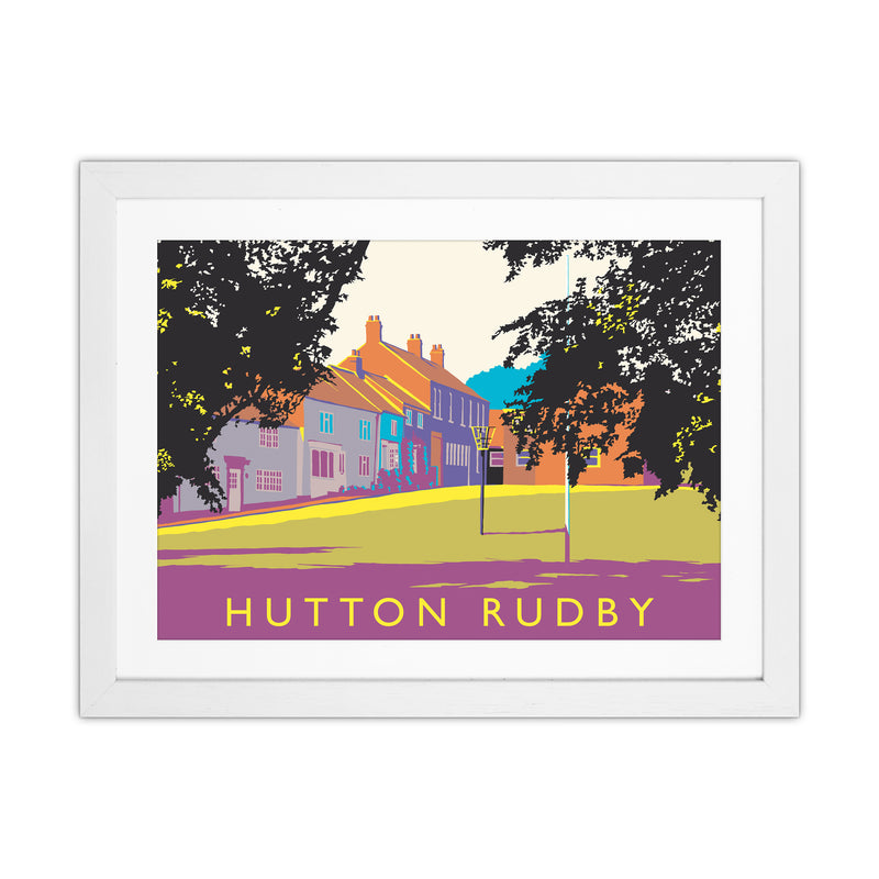Hutton Rudby Travel Art Print by Richard O'Neill White Grain