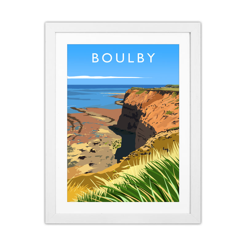 Boulby portrait Travel Art Print by Richard O'Neill White Grain