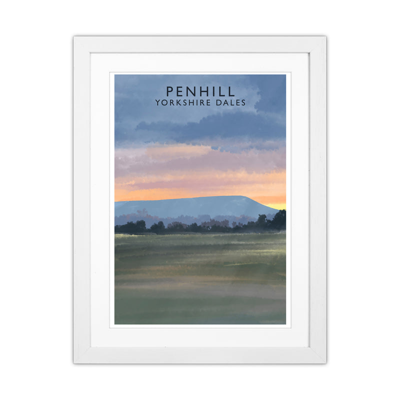 Penhill 3 Portrait Travel Art Print by Richard O'Neill White Grain