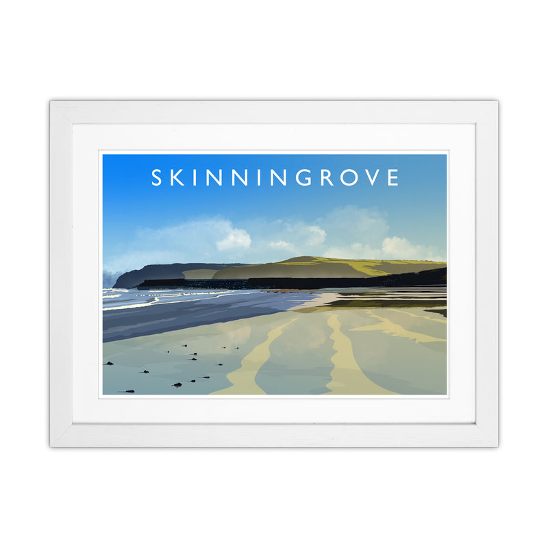 Skinningrove 2 Travel Art Print by Richard O'Neill White Grain