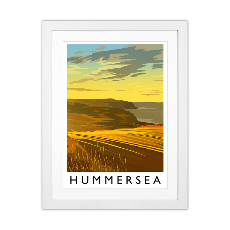 Hummersea Portrait Travel Art Print by Richard O'Neill White Grain