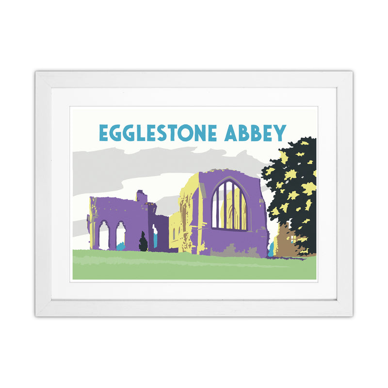 Egglestone Abbey Travel Art Print by Richard O'Neill White Grain