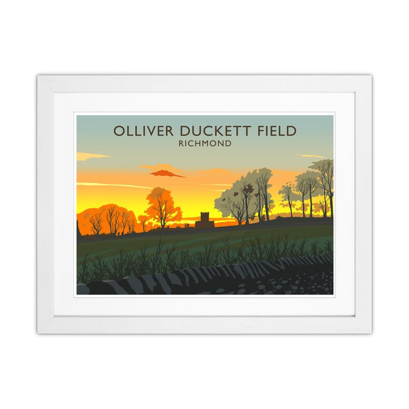 Olliver Duckett Field Travel Art Print by Richard O'Neill White Grain